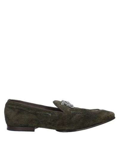 Shop Raparo Loafers In Military Green
