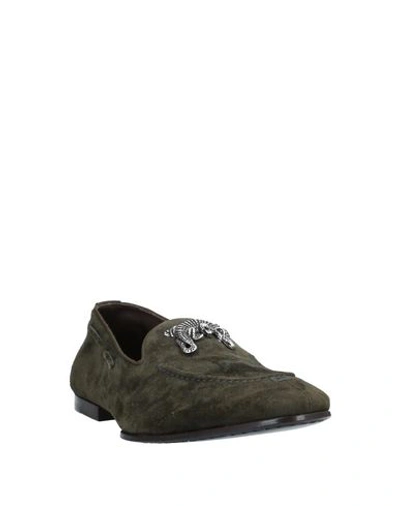 Shop Raparo Loafers In Military Green