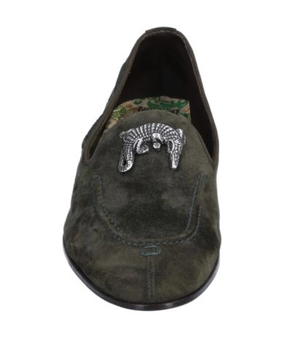 Shop Raparo Loafers In Military Green