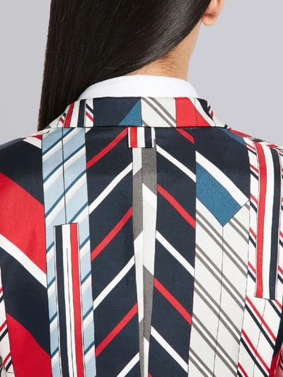 Shop Thom Browne Repp Stripe Tie Collage Sport Coat In Blue