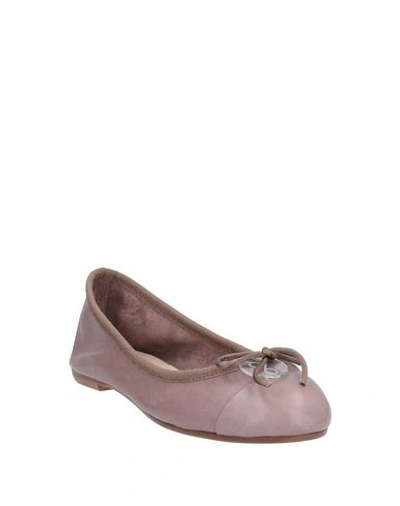 Shop Anna Baiguera Ballet Flats In Dove Grey