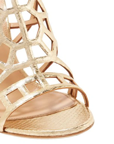 Shop Sergio Rossi Sandals In Gold