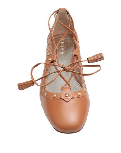 Tod's Ballet Flats In Brown
