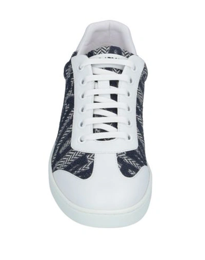 Shop Giorgio Armani Woman Sneakers White Size 7 Soft Leather, Textile Fibers