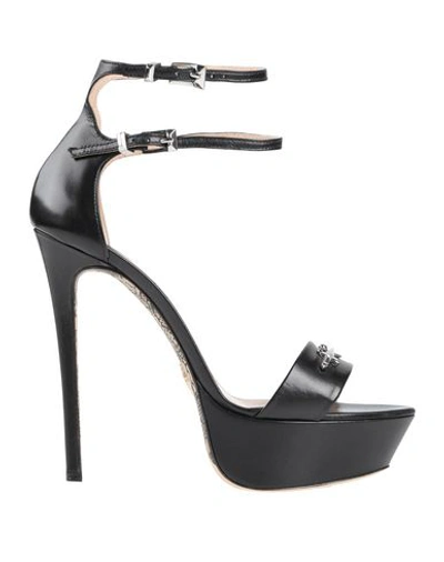 Shop Cesare Paciotti Sandals In Black