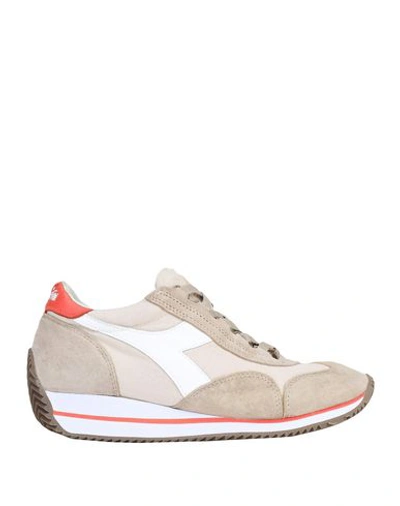 Shop Diadora Heritage Woman Sneakers Beige Size 8.5 Soft Leather, Synthetic Fibers