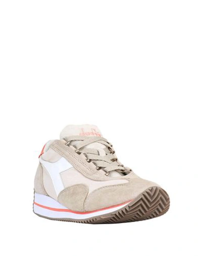 Shop Diadora Heritage Woman Sneakers Beige Size 8.5 Soft Leather, Synthetic Fibers