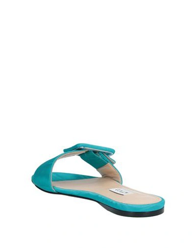 Shop Attico Sandals In Turquoise