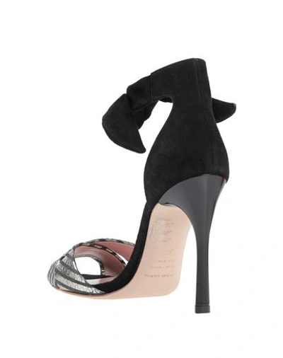 Shop Gianni Marra Woman Sandals Black Size 5 Soft Leather