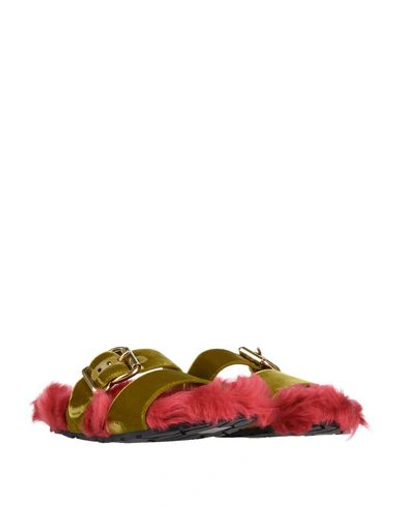 Shop Prada Sandals In Ocher