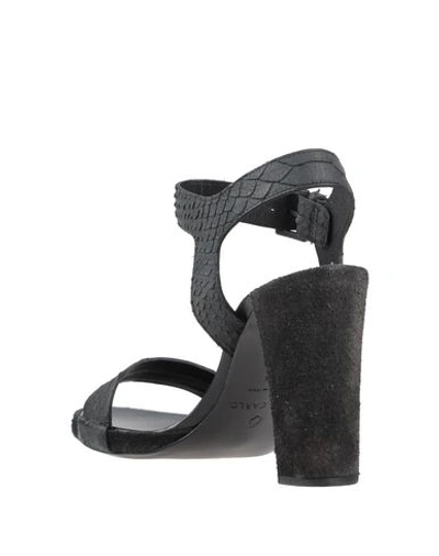 Shop Del Carlo Sandals In Black