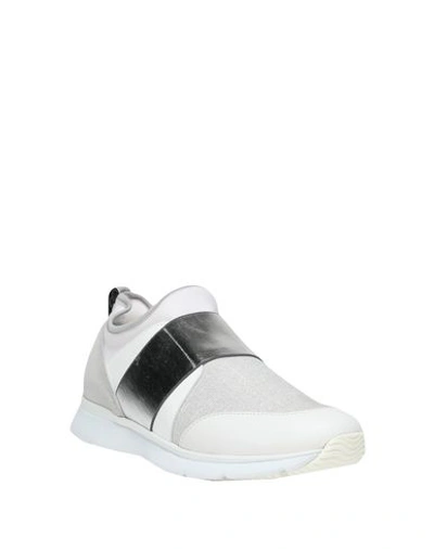 Shop Hogan Woman Sneakers White Size 7.5 Soft Leather, Textile Fibers