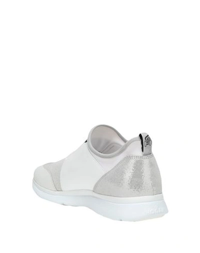 Shop Hogan Woman Sneakers White Size 7.5 Soft Leather, Textile Fibers