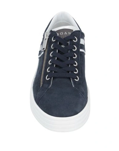 Shop Hogan Rebel Woman Sneakers Midnight Blue Size 5.5 Soft Leather