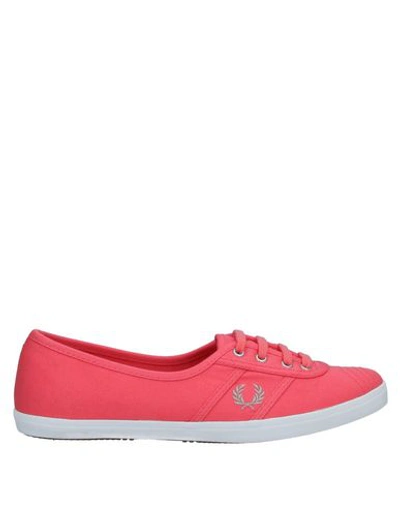 Shop Fred Perry Sneakers In Coral