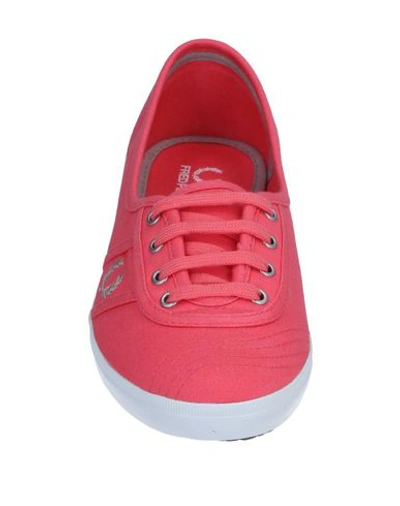 Shop Fred Perry Sneakers In Coral