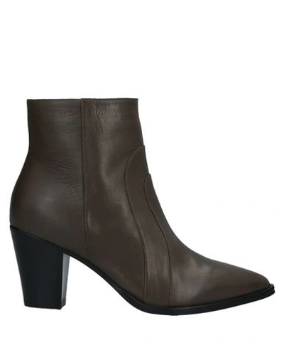 Shop Alberto Fermani Ankle Boots In Lead