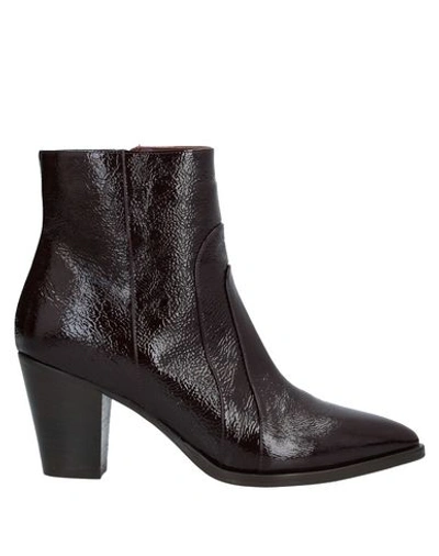 Shop Alberto Fermani Ankle Boots In Deep Purple