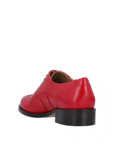 Shop Delpozo Lace-up Shoes In Red