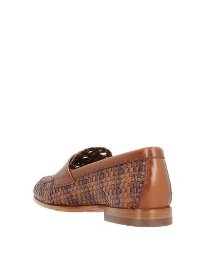 Shop Santoni Loafers In Brown