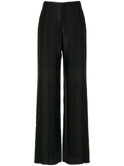 Shop Emporio Armani Wide-leg Trousers In Black