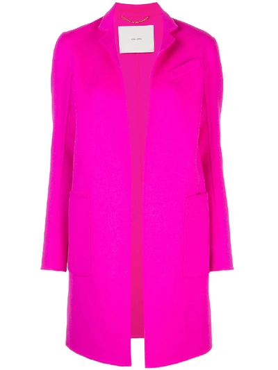 Shop Adam Lippes Open-front Cashmere Midi Coat In Pink