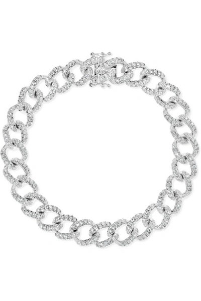 Shop Anita Ko 18-karat White Gold Diamond Bracelet