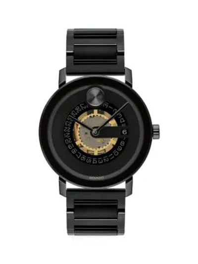 Shop Movado Bold Evolution Exposed Movement Watch In Black