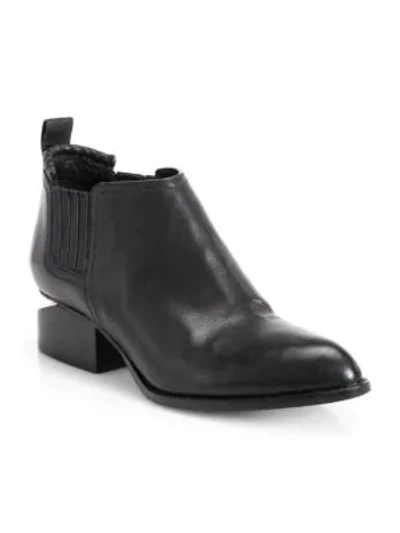 Shop Alexander Wang Women's Kori Leather Chelsea Boots In Black 1