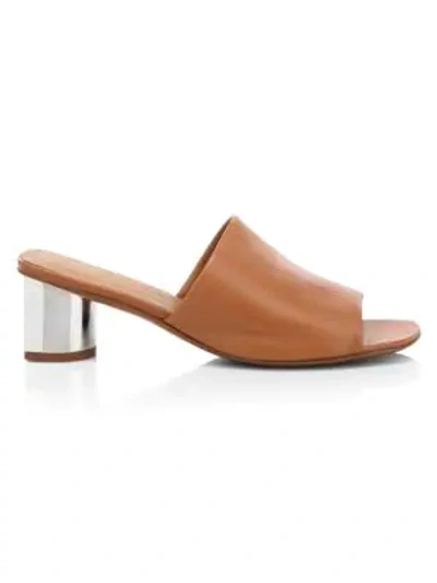 Shop Clergerie Lea Leather Mules In Ground