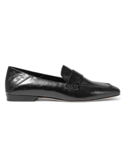 Shop Michael Michael Kors Emery Leather Moccasins In Black