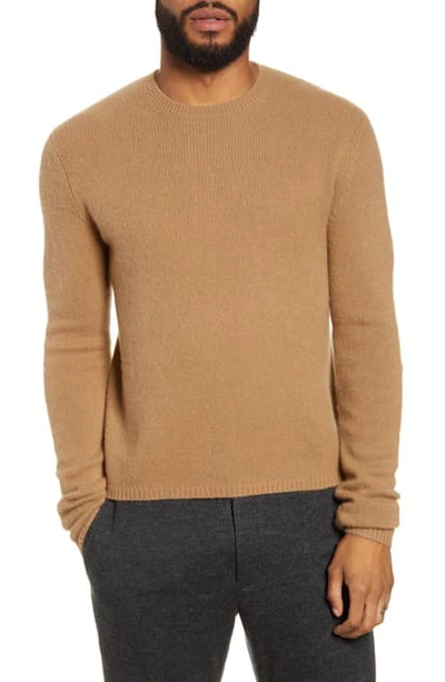 Shop Vince Slim Fit Crewneck Cashmere Sweater In Camel