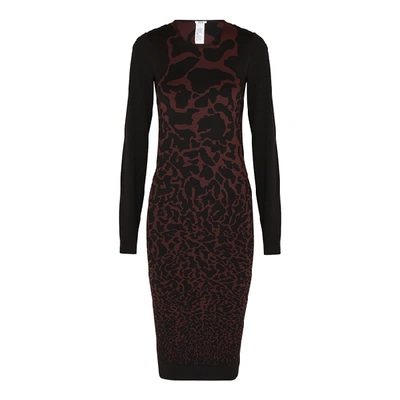 Shop Wolford Leo Leopard-intarsia Jersey Midi Dress In Black