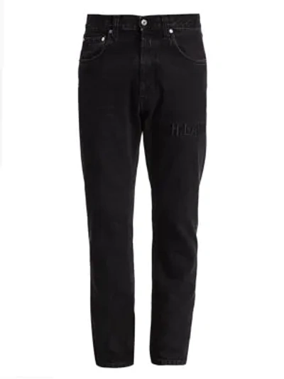 Shop Helmut Lang Men's Masc Hi-rise Straight Jeans In Black