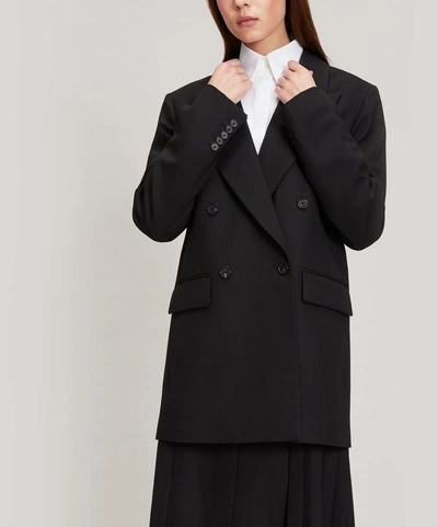 Shop Joseph Morgan Single-breasted Wool-blend Jacket In Black