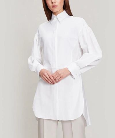 Shop Etro York Flared Cotton Shirt In White