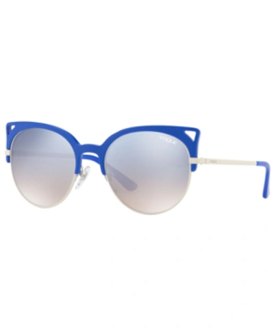 Shop Vogue Women's Sunglasses, Vo5137s In /grad Light Blue Mirror Silver