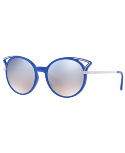 Shop Vogue Eyewear Women's Sunglasses, Vo5136s In Opal Raspberry/grad Light Blue Mirror Silver