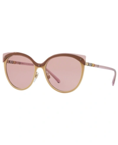 Shop Burberry Women's Sunglasses, Be3096 In Top Marc On Violet/pink