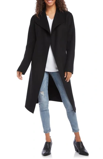 Shop Karen Kane Belted Coat In Black
