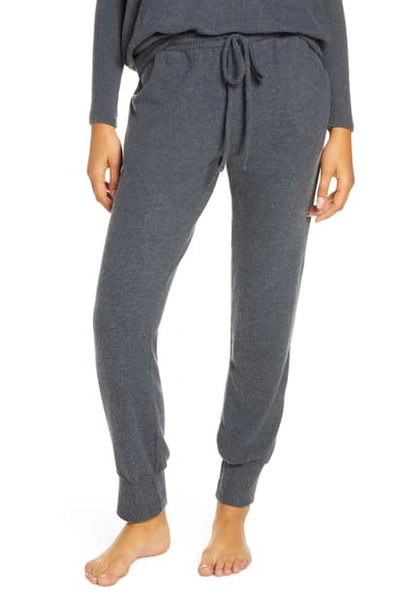 Shop Eberjey Cozy Time Runner Lounge Pants In Charcoal Heather