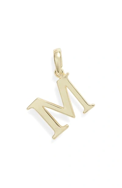 Shop Melinda Maria Icons Alphabet Initial Charm In M- Gold