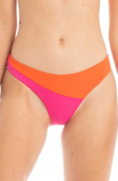 Shop Tavik Jaclyn Bikini Bottoms In Fuchsia/ Cherry Tomato