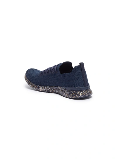 Shop Apl Athletic Propulsion Labs 'techloom Breeze' Glitter Sole Knit Sneakers In Blue