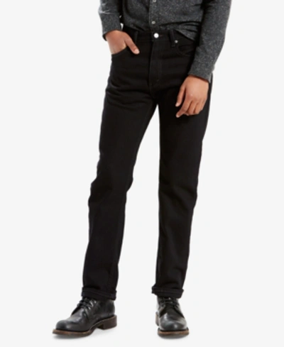 Shop Levi's Men's 505 Regular Fit Non-stretch Jeans In Black