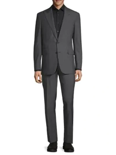 Shop Ralph Lauren Standard-fit Wool-blend Suit In Dark Grey