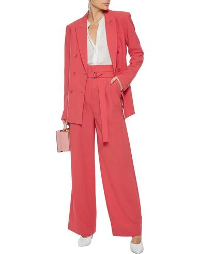 Shop Tibi Woman Pants Coral Size 0 Polyester, Wool, Elastane In Red