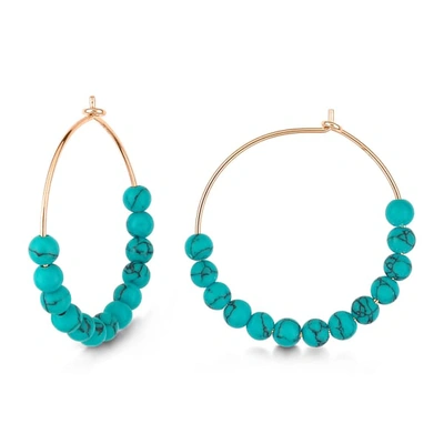Shop Ginette Ny Maria Turquoise Hoops