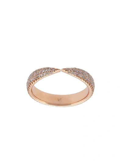 Shop Eva Fehren 18kt Gold Kissing Claw Diamond Ring
