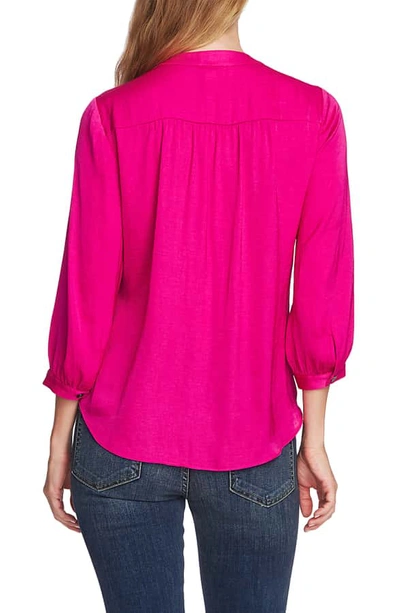 Shop Vince Camuto Rumple Fabric Blouse In Pink Shock